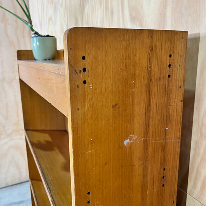 Vintage Mid-Century Timber Library Book Shelf