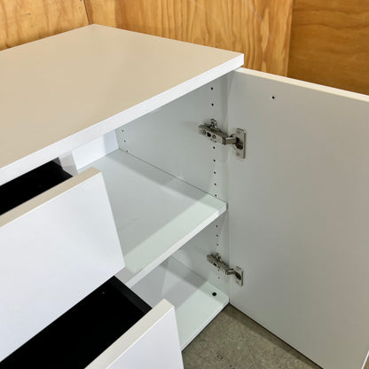 White Modular Office Cupboard (missing handles)