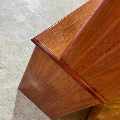 Modern Timber Veneer Credenza with Hutch
