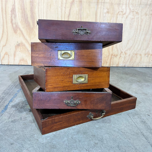 Collection of Vintage Campaign & Cabinet Drawers