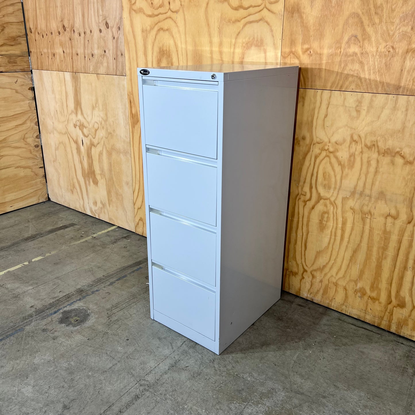 Mercury Light Grey Metal Filing Cabinet