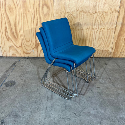 Mark Perry Teal Stackable Sled Chair