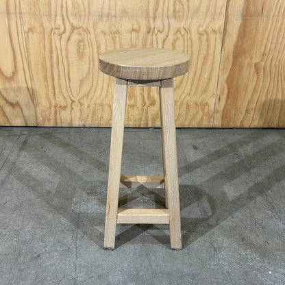 Round Timber High Stool