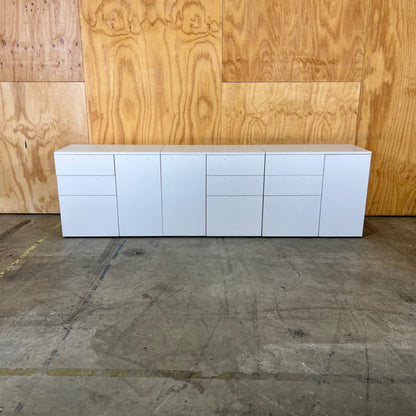 White Modular Office Cupboard (missing handles)