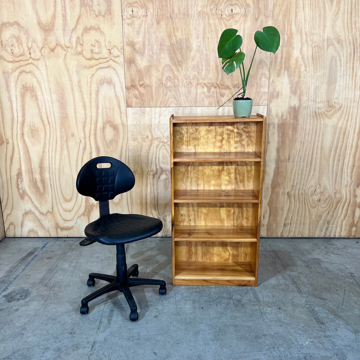 Solid Pine 4-Tier Bookshelf