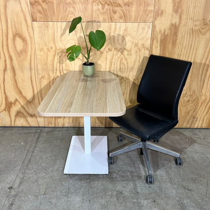 Small Millenia Auton Table on White Metal Base