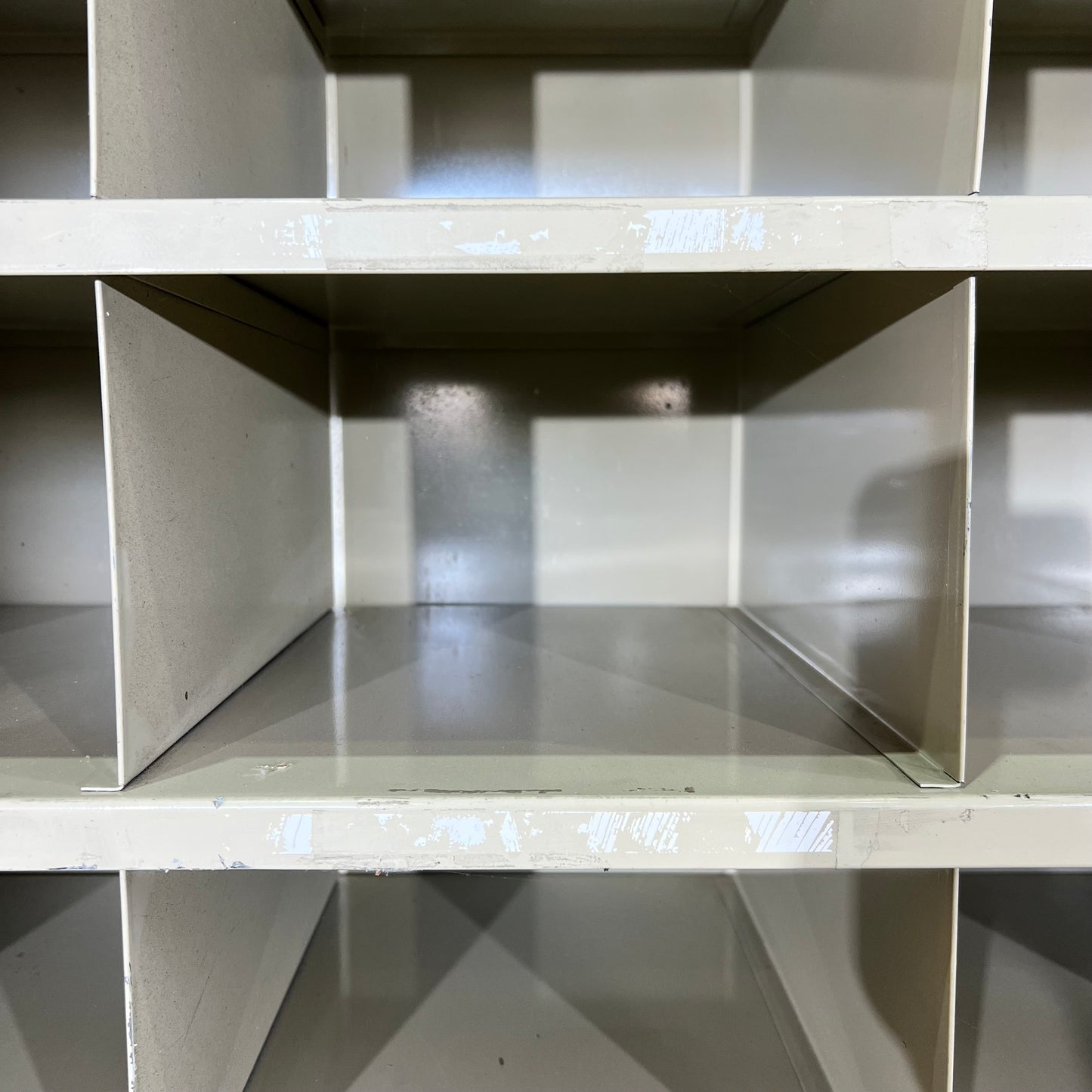 Industrial Steel Pigeon Hole Unit - Putty Grey