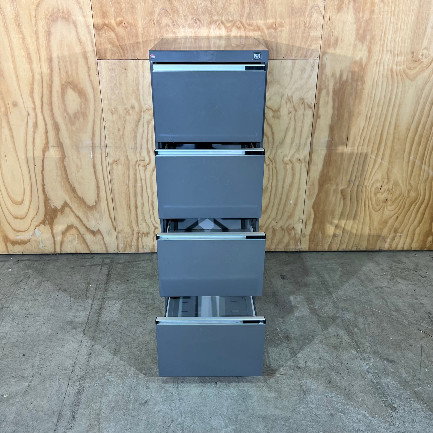 Steel Grey 4-Drawer Filing Cabinet