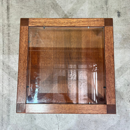 Mid-Century Modern Teak Glass Side Table