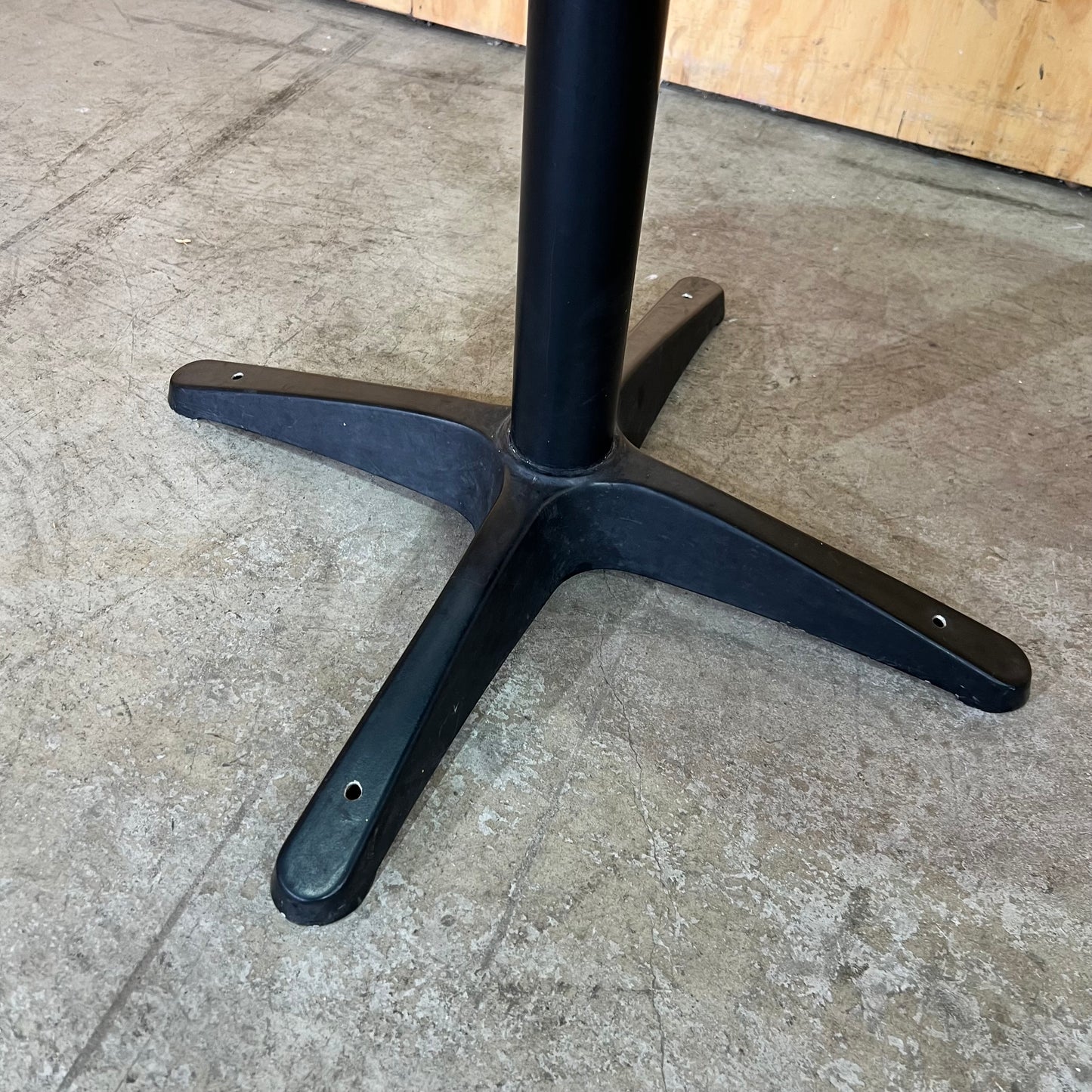 Round Cafe Table with Brass Trim
