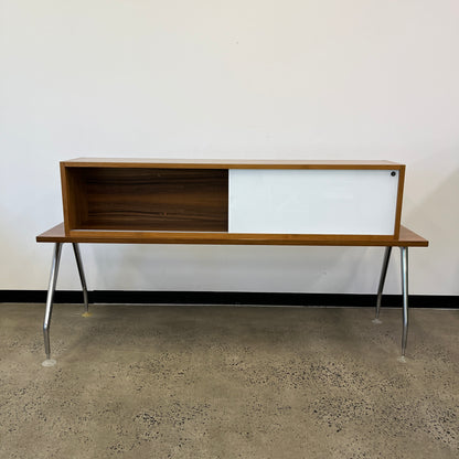 Schiavello Wall-Mounted Hanging Sideboard with Glass Sliding Doors