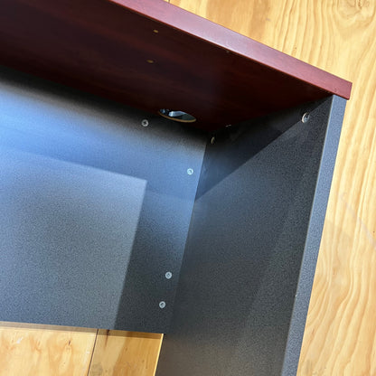 Slimline Straight Desk in Warm Cherry Woodgrain