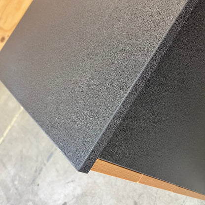 Charcoal and tan pedestal