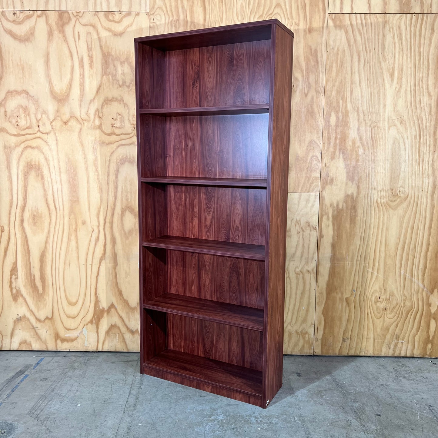 Five-Tier Bookcase in Dark Timber Veneer