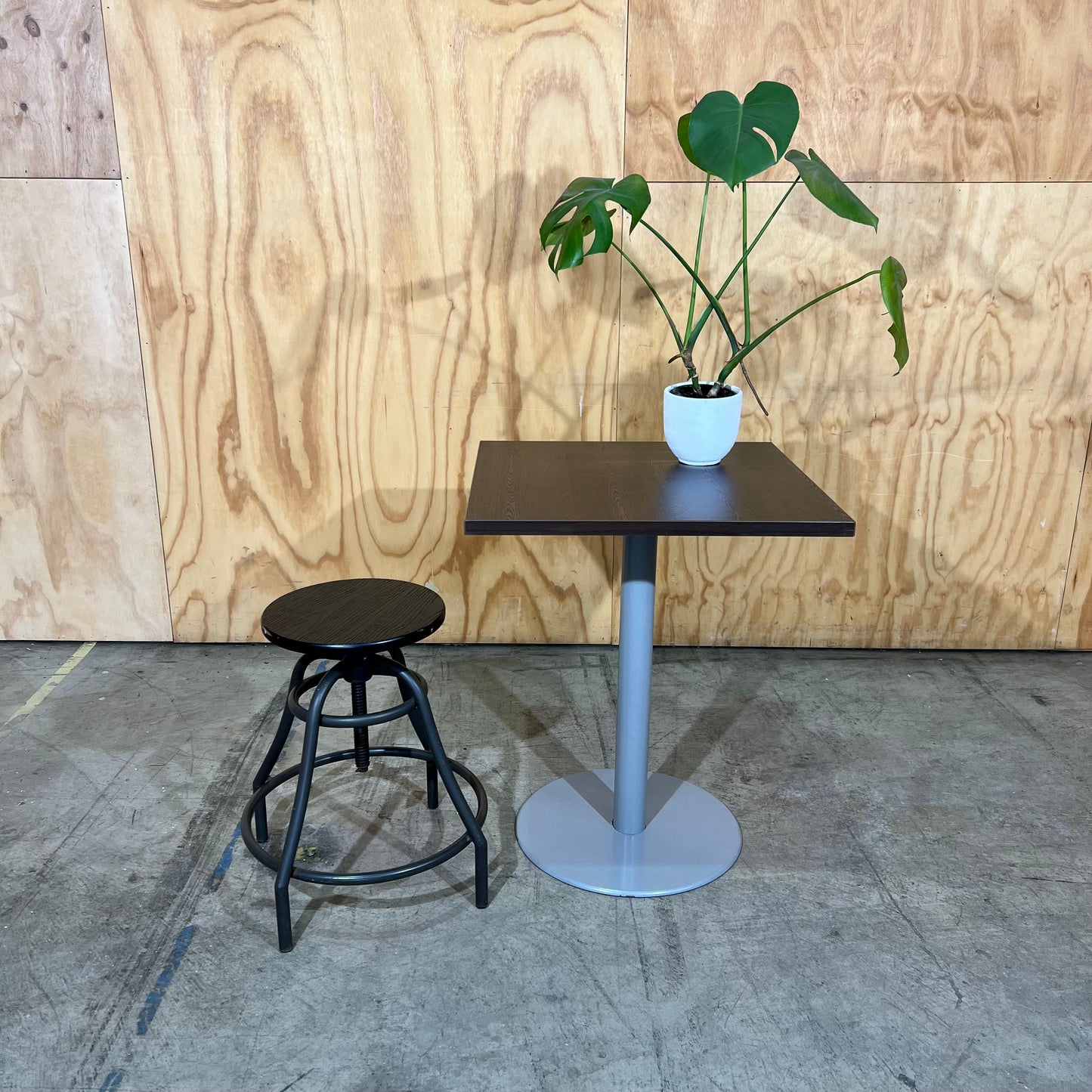 Dark Timber Laminate Square Cafe Table