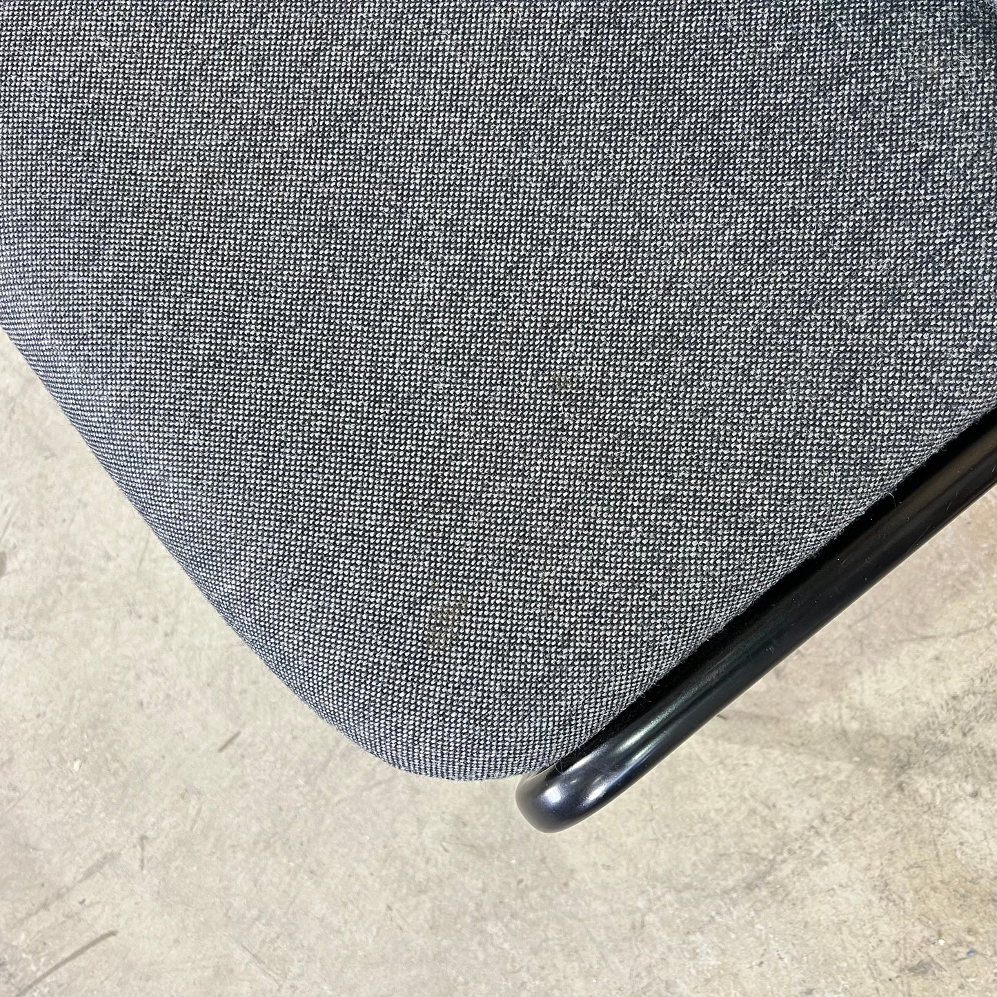 Commercial Upholstered Grey Sled Chair