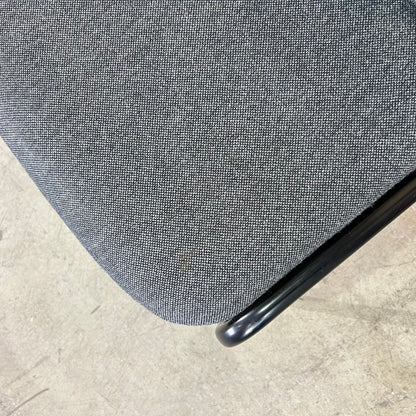 Commercial Upholstered Grey Sled Chair