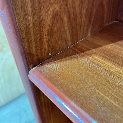 Modern Timber Veneer Credenza with Hutch