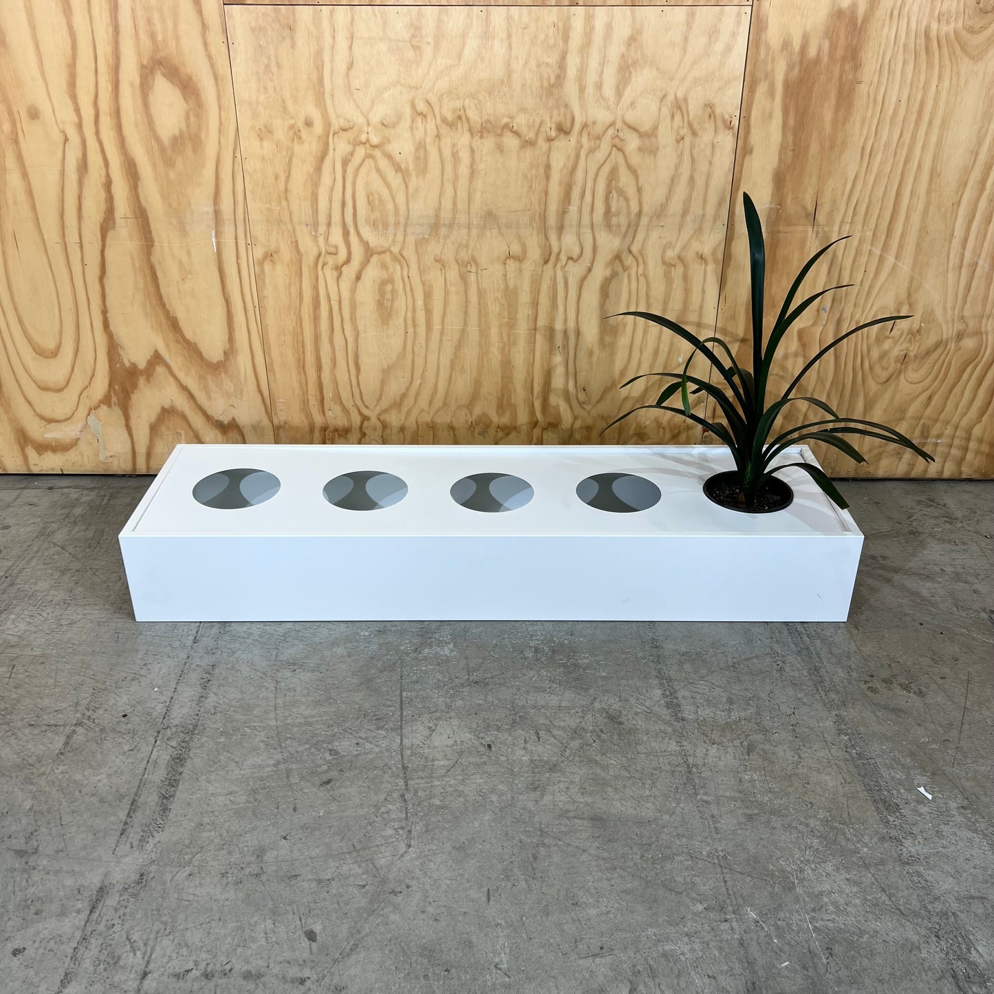 White Long Planter Box