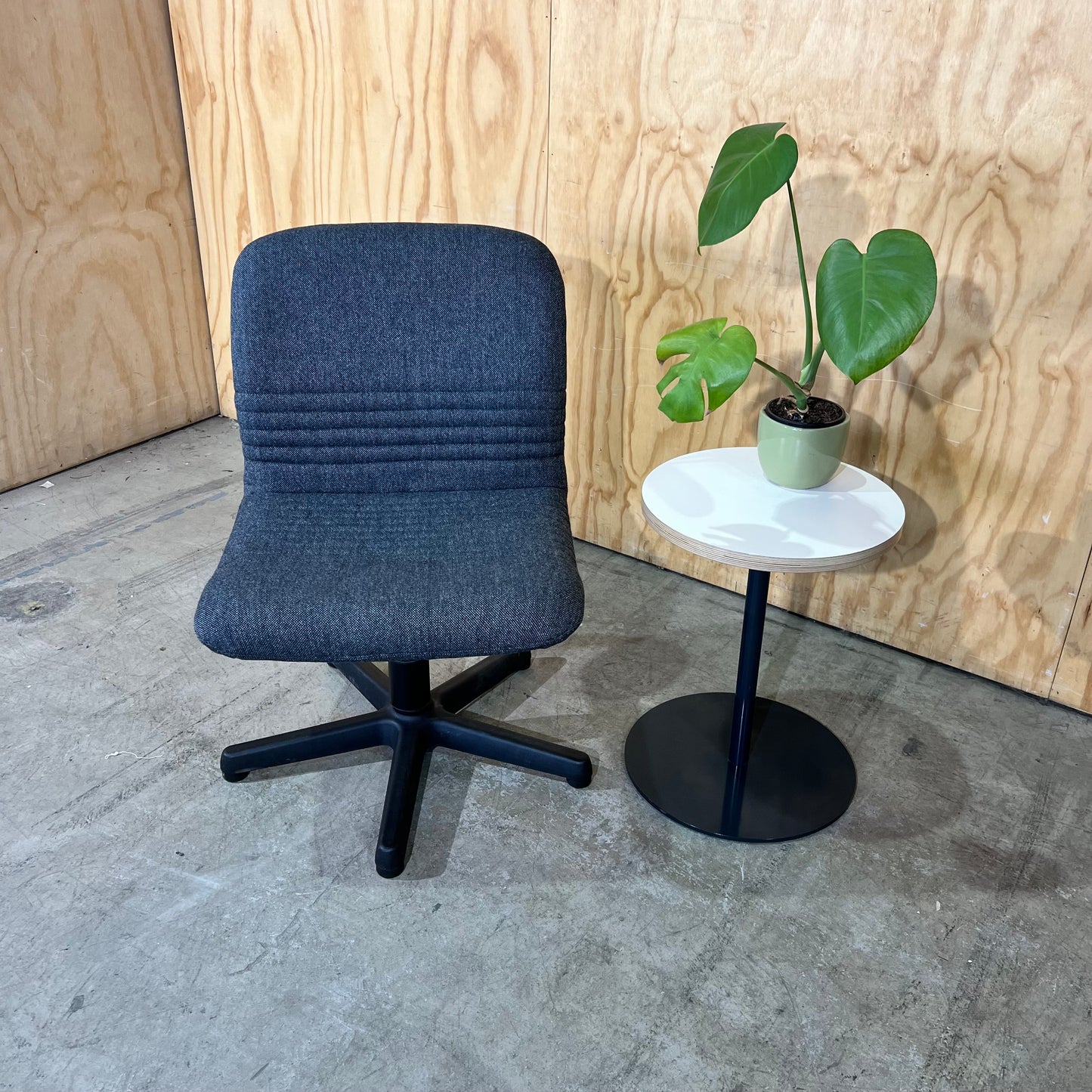Commerical Grey Upholstered Task Chair without Arms