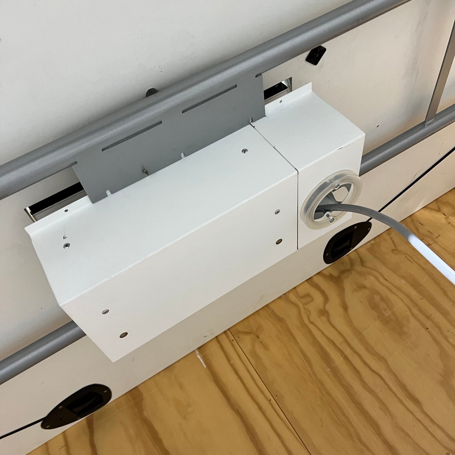 Large White Flip Table with Power Box
