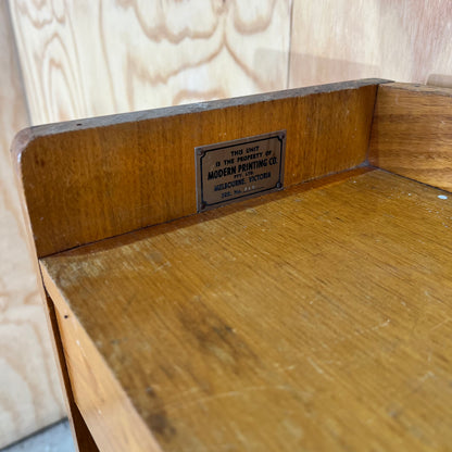 Vintage Mid-Century Timber Library Book Shelf