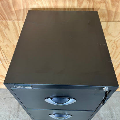 Excalibre Black 4-Drawer Vertical Filing Cabinet with keys