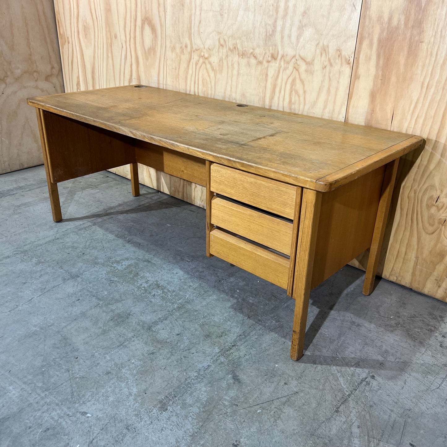 Mid Century Desk with three drawers