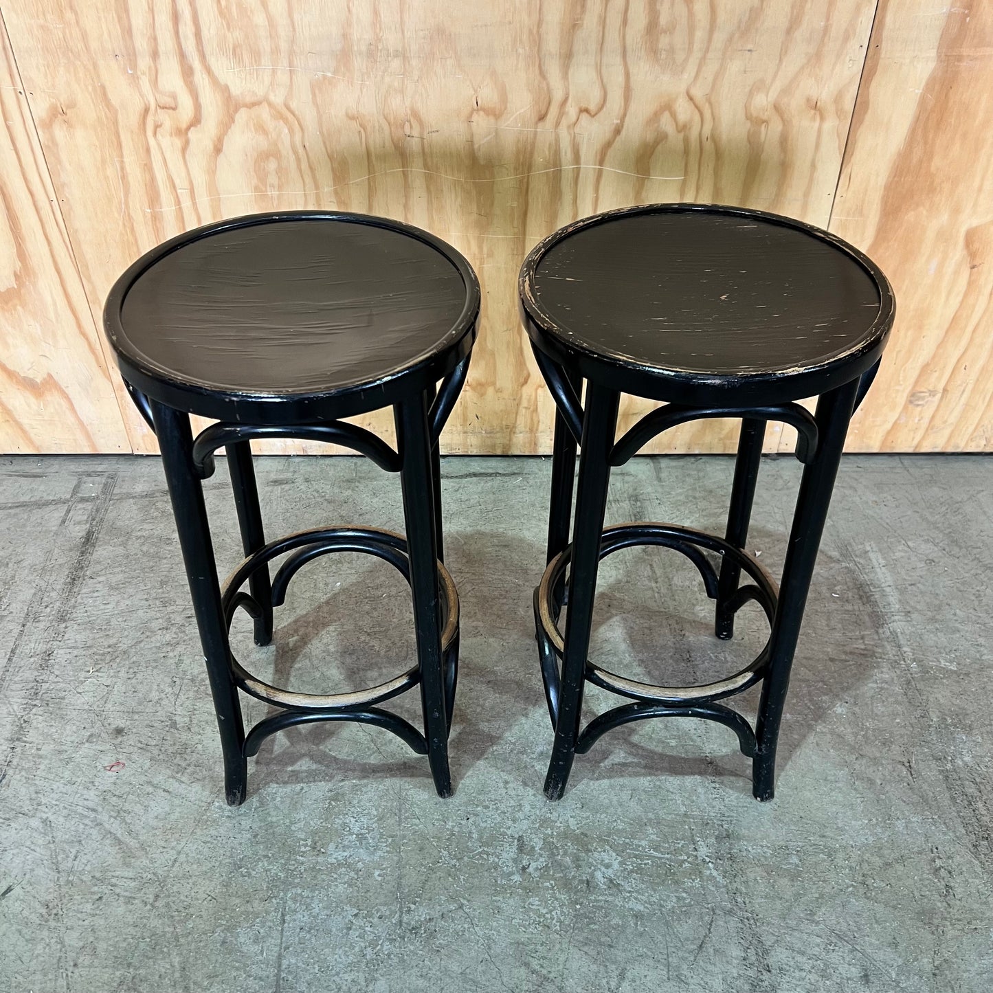 Black Timber Bentwood Bar Stool