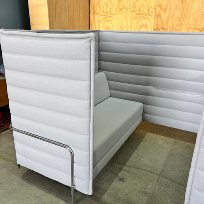 Vitra Alcove Highback Cabin in Grey (Middle Table Missing)