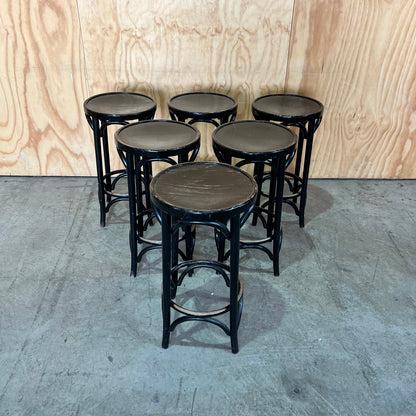 Black Timber Bentwood Bar Stool