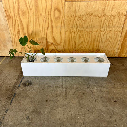 Deluxe White Metal Planter Box