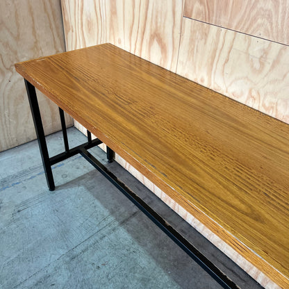 Long Timber Narrow High Bench Table