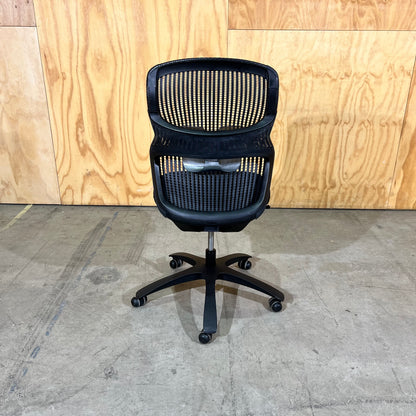 Black Mesh Task Chairs on Wheels