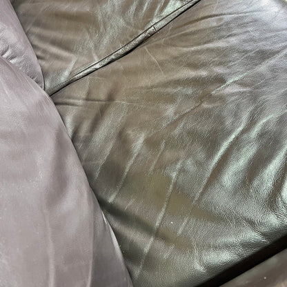 Leather 2 Seater Sofa in Black and Dark Brown