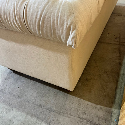 Natural Linen Chesterfield Style Couch/Sofa
