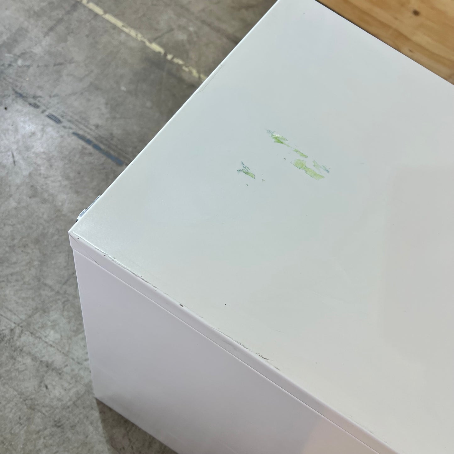 White Metal Four Drawer Filing Cabinet