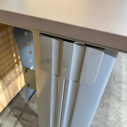 Rapidline Taupe Desk with Modesty Screen