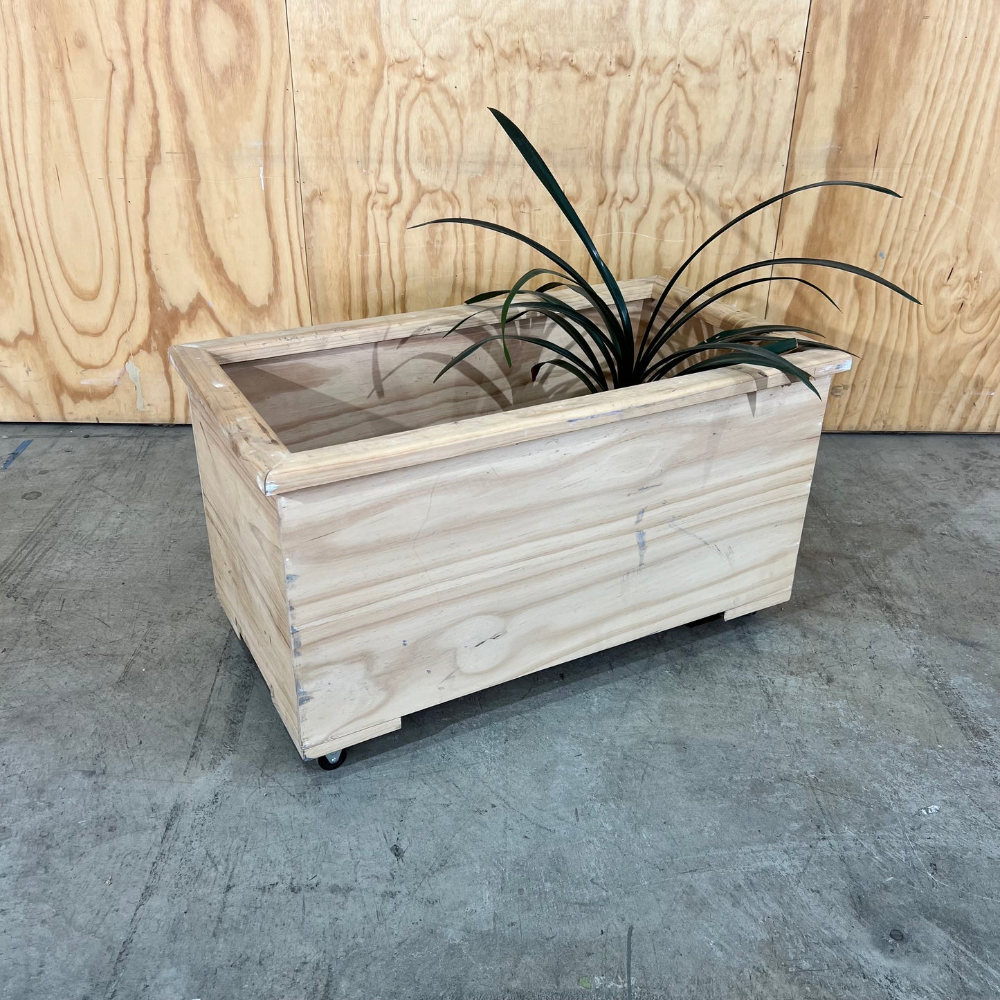 Timber Planter on Castor Wheels