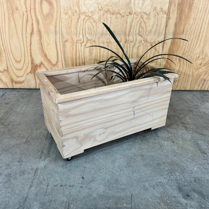 Timber Planter on Castor Wheels