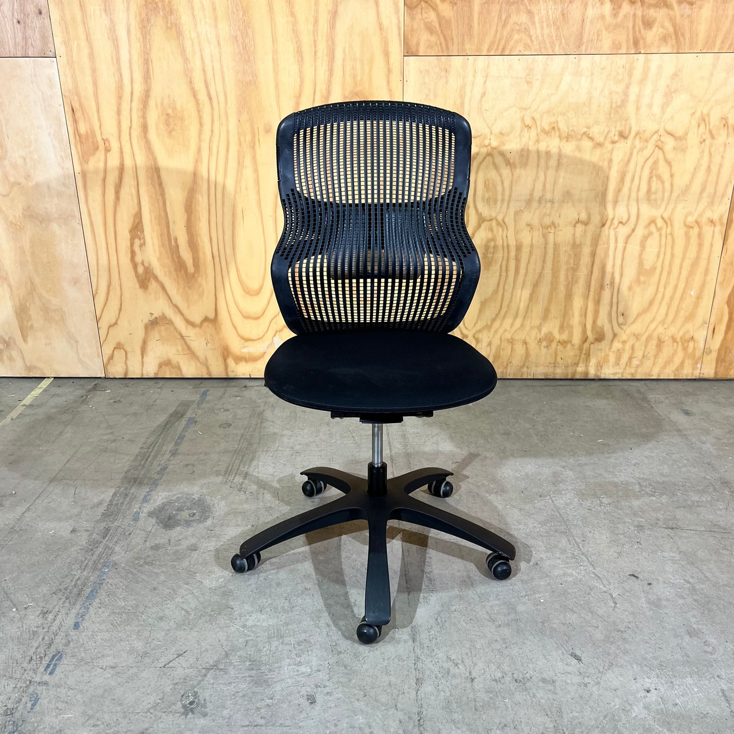 Black Mesh Task Chairs on Wheels