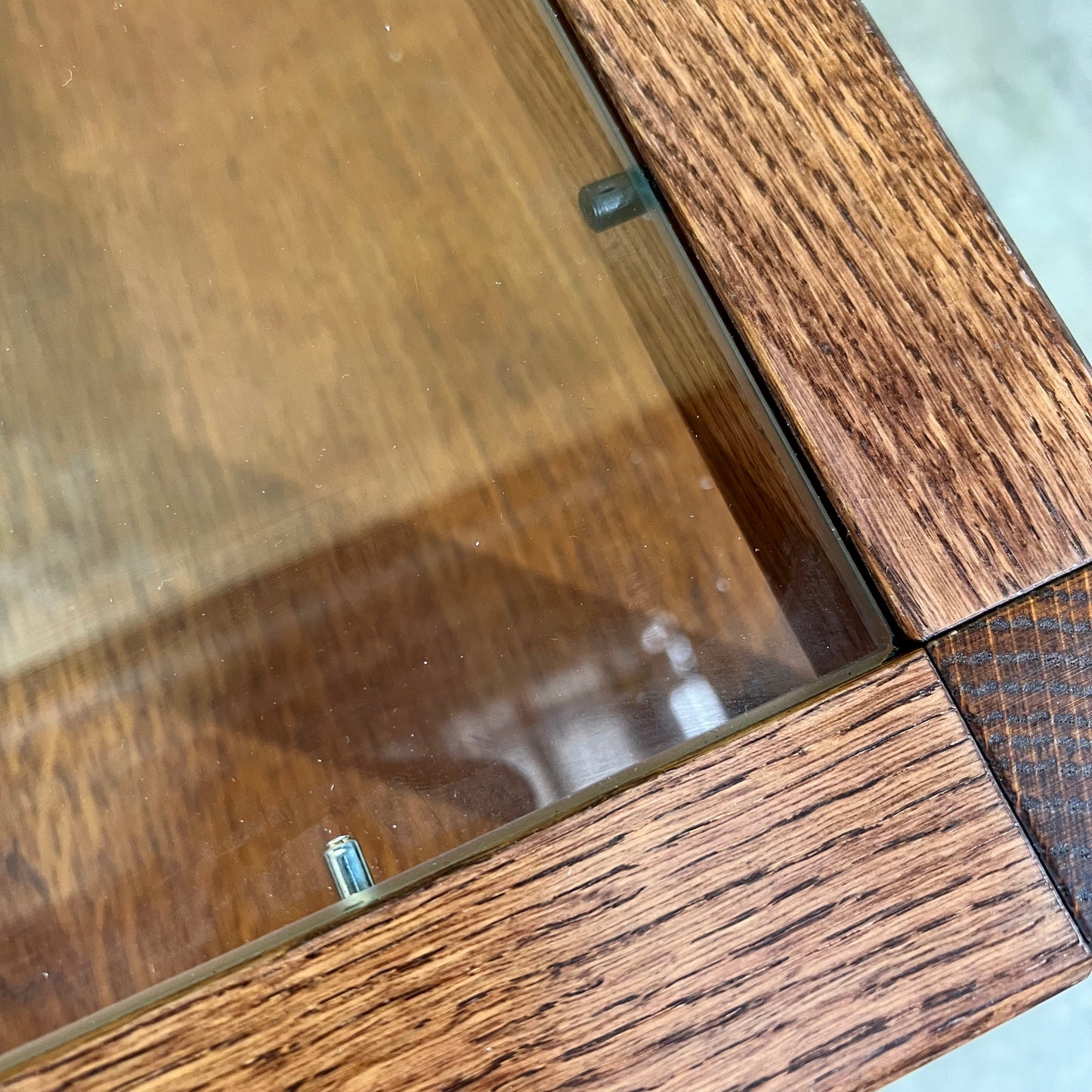 Mid-Century Modern Teak Glass Side Table