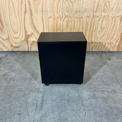 Slim Black Metal 3 Draw Pedestal