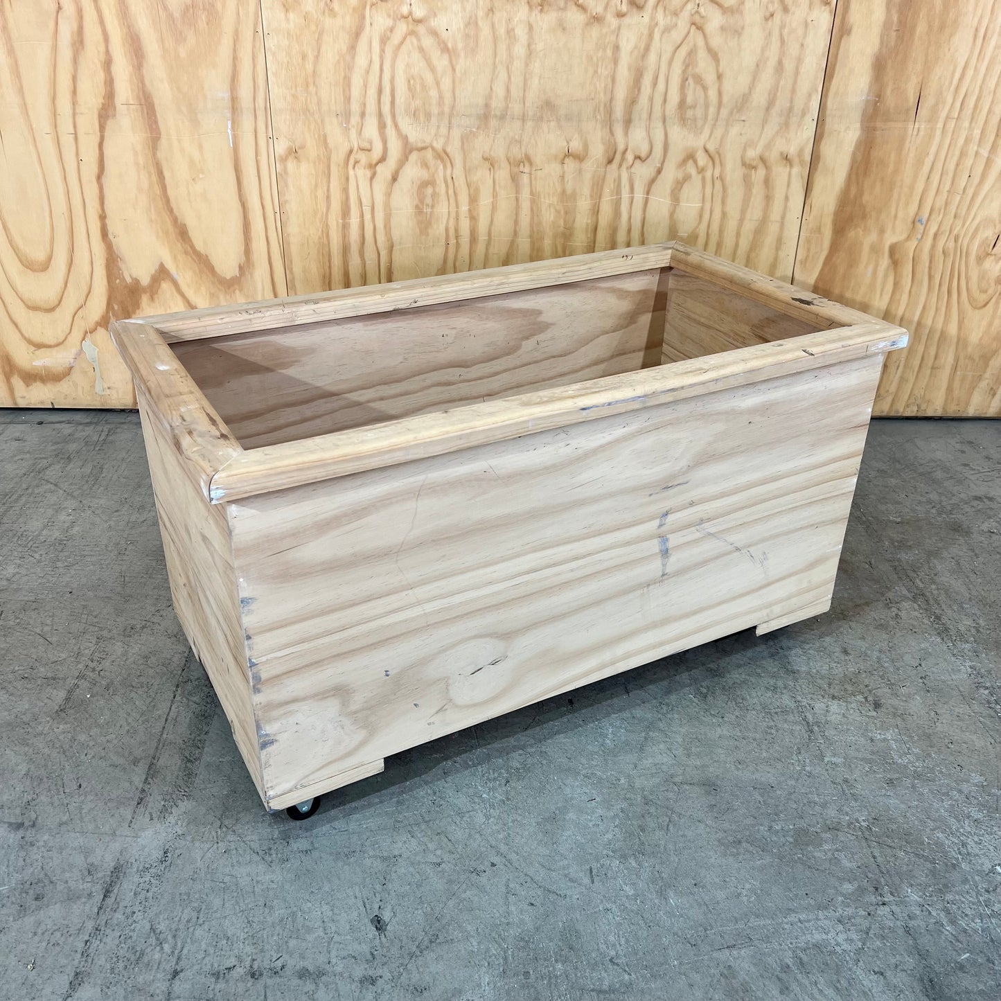Timber Planter on Castor Wheels