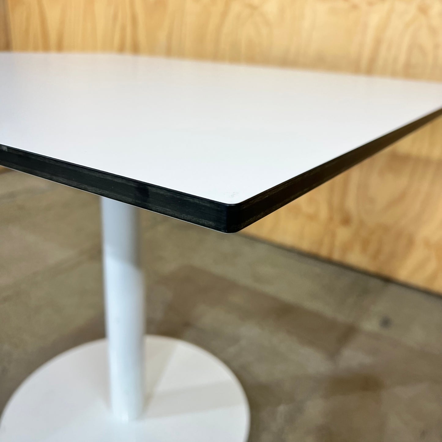 Square Table in White Laminate