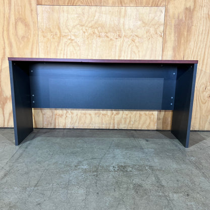 Slimline Straight Desk in Warm Cherry Woodgrain