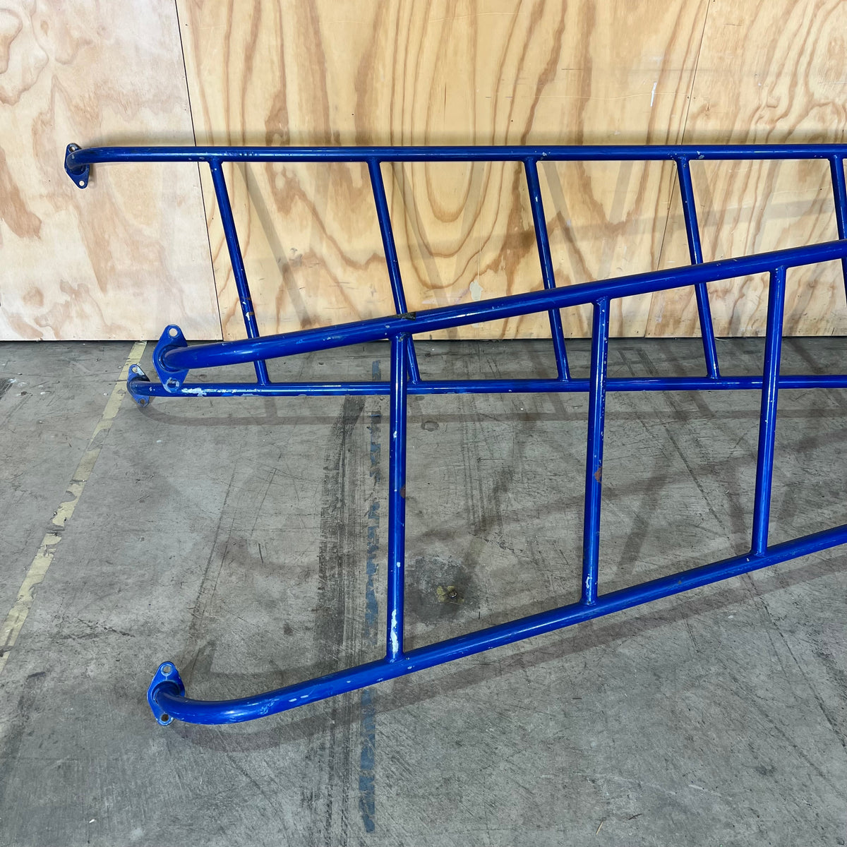 Set of Blue Metal Playground Skewed Ladders
