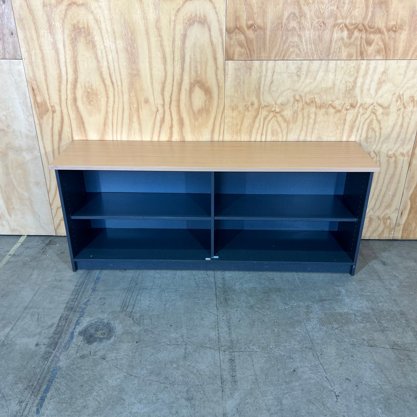 Open Timber and Slate Laminate Sideboard