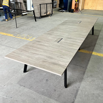 Commercial Boardroom Table with Cable Boxes - 14 Seater