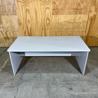Light Grey Desk with Modesty Screen